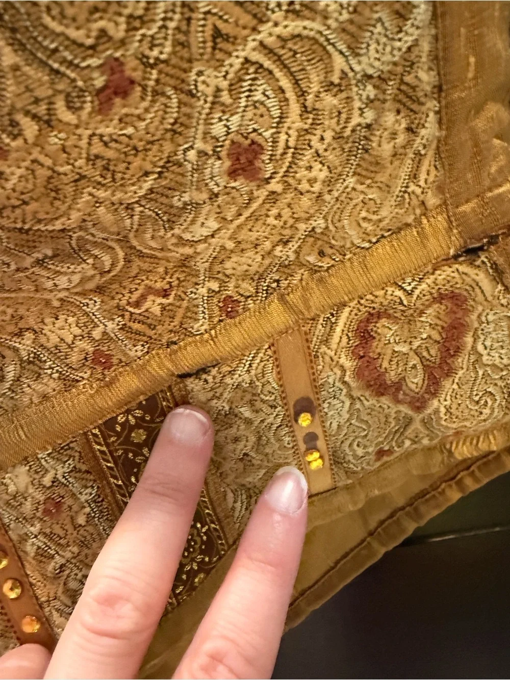Golden Brocade Regal Pattern REN Fair Vest XL